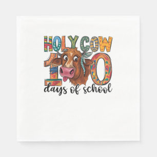 Serviette En Papier Vache Sainte 100 Jours De L'École 100E Jour Enseig