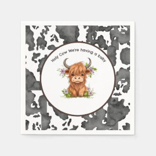 Serviette En Papier Vache sainte Nous avons un bébé