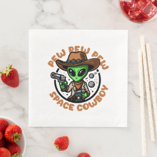 Serviette En Papier Vacher spatial drôle alien