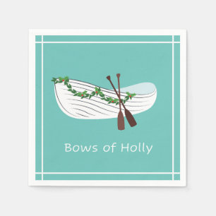 Serviette En Papier Vaches Holly Nautical Holiday Napkin Seafoam