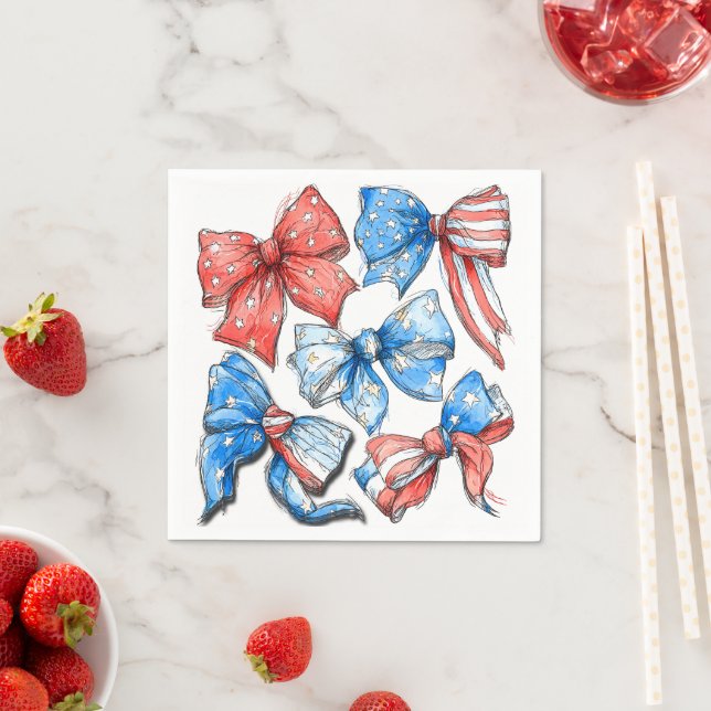 Serviette En Papier Vaches patriotiques (En situation)