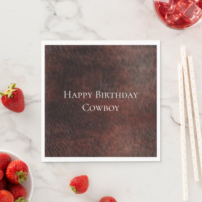 Serviette En Papier Vachette en cuir Brown Faux Sud-Ouest (En situation)