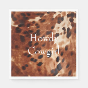 Serviette En Papier Vachette noire Brown