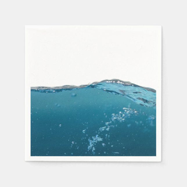 Serviette En Papier Vague cool bleu clair (Devant)