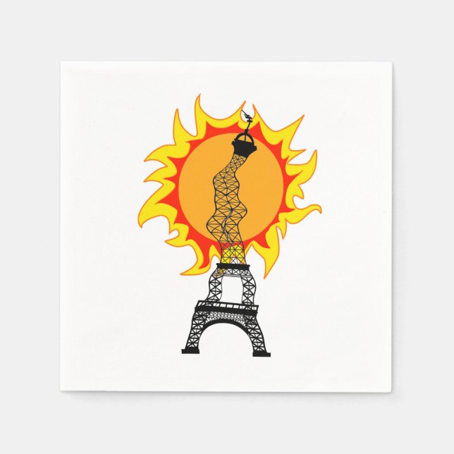 Serviette En Papier Vague thermique européenne (Devant)