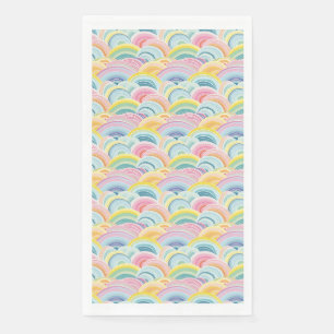 Serviette En Papier Vagues Abstraites colorées