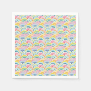 Serviette En Papier Vagues Abstraites colorées