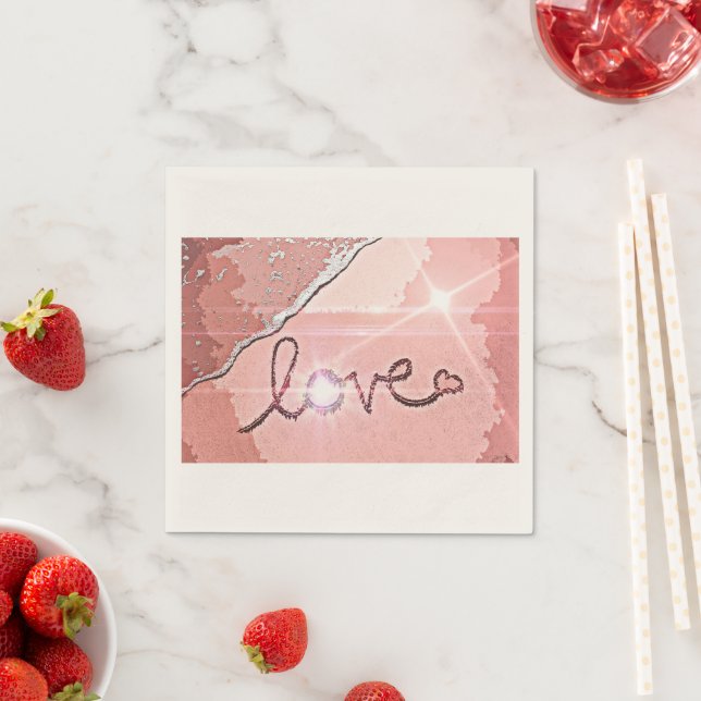 Serviette En Papier Vagues d'amour (En situation)