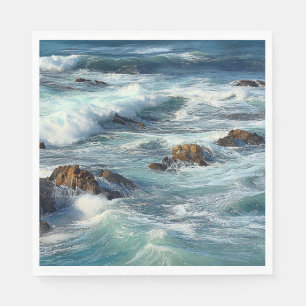 Serviette En Papier Vagues de l'océan Pacifique