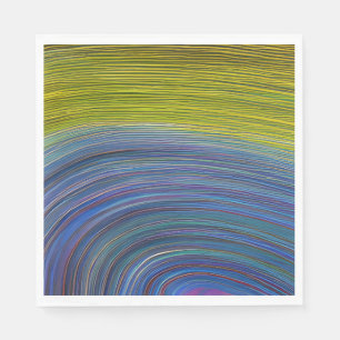 Serviette En Papier Vagues fracturées du paysage marin Abstrait 34