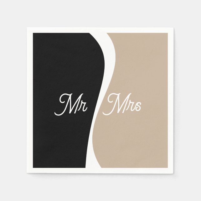 Serviette En Papier Vagues simples 2 - serviettes personnalisées (Devant)