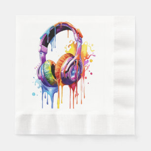 Serviette En Papier Vagues sonores d'été
