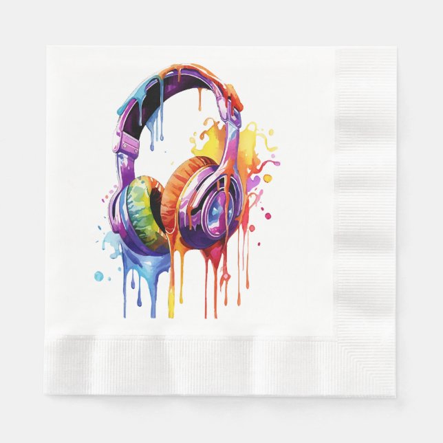 Serviette En Papier Vagues sonores d'été  (Devant)