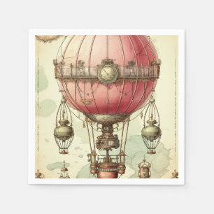 Serviette En Papier Vaisseau aérien victorien rose antique