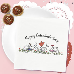 Serviette En Papier Valentin pour les amoureux de vélo