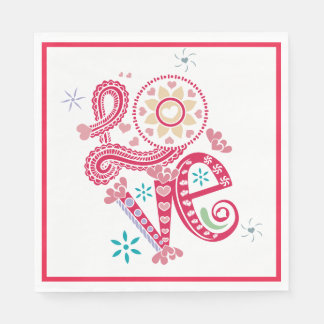 Serviette En Papier Valentine Day LOVE