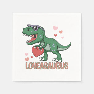 Serviette En Papier Valentine Loveasaurus