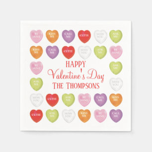 Serviette En Papier Valentines Jour mignonne Coeur Whimsical Sweet