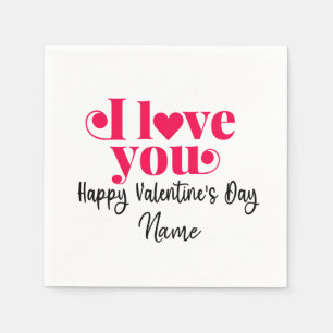 Serviette En Papier Valentine's to golfer avec amour vous