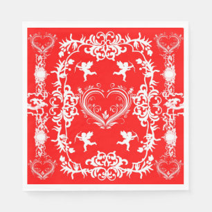 Serviette En Papier Valentines victoriennes vintages Cherub serviettes