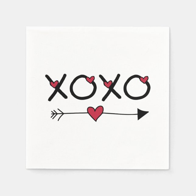 Serviette En Papier Valentines XOXO (Devant)