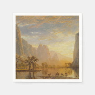 Serviette En Papier Vallée du Yosemite (1864) - Albert Bierstadt