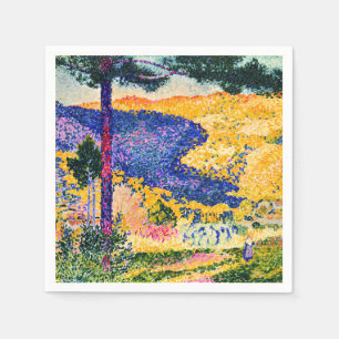 Serviette En Papier Vallée vintage avec peinture de Fir