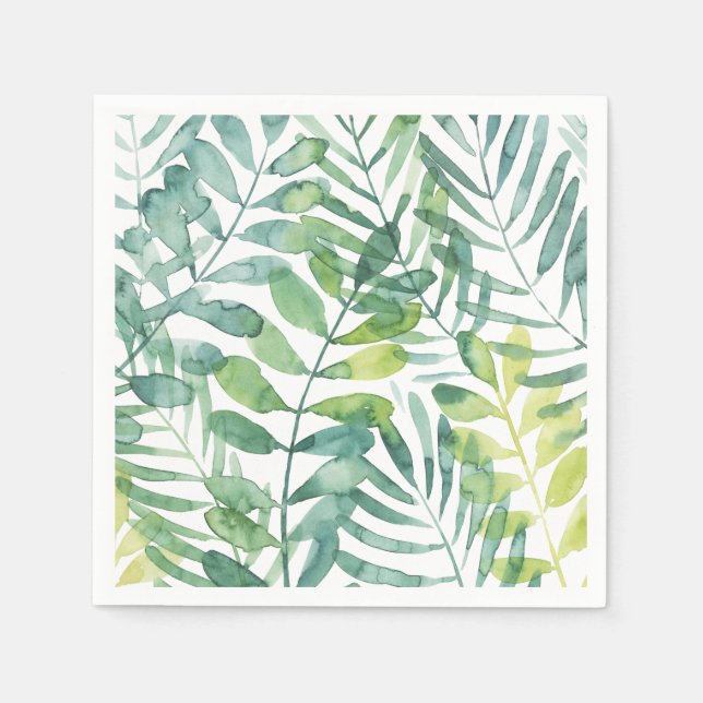 Serviette En Papier Valse Frond - Feuilles Frond Palm (Devant)
