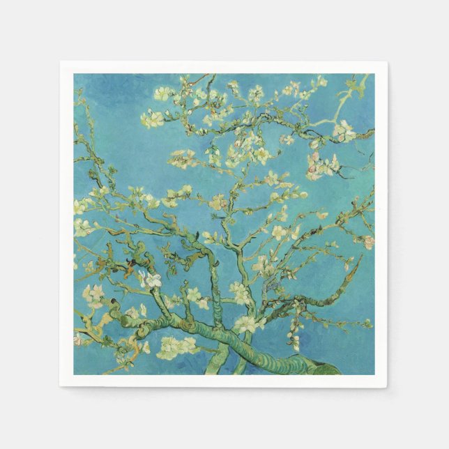 Serviette En Papier Van Gogh | Fleur d'amande | 1890 (Devant)