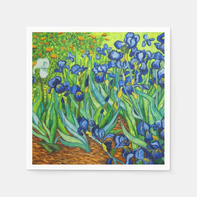 Serviette En Papier Van Gogh Irises (Devant)