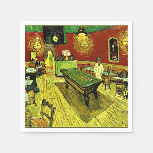 Serviette En Papier Van Gogh - Le Night Cafe, (Devant)
