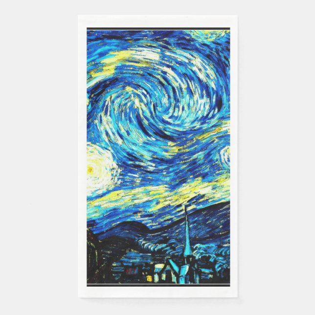 Serviette En Papier Van Gogh - Nuit étoilée (Devant)