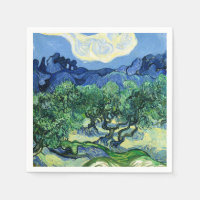 Van Gogh - Oliviers avec fond des Alpilles