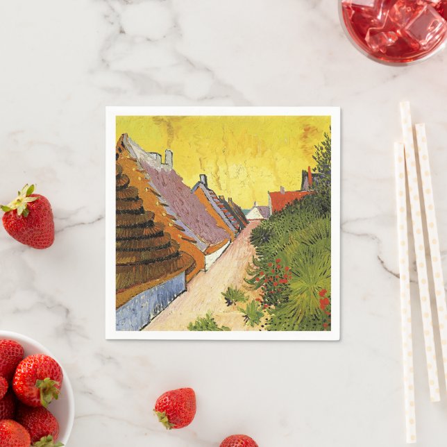 Serviette En Papier Van Gogh - Rue à Saintes-Maries, (En situation)