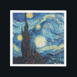 Serviette En Papier Van Gogh Starry Classic Nuit Impressionnisme Art<br><div class="desc">Peinture de nuit étoilée - C'est le chef-d'oeuvre de Vincent Van Gogh,  The Starry Night 1889.</div>