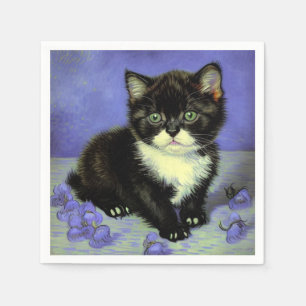 Serviette En Papier Van Gogh Tuxedo Kitten