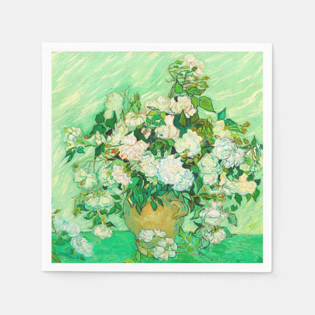 Serviette En Papier Van Gogh White Roses (Devant)