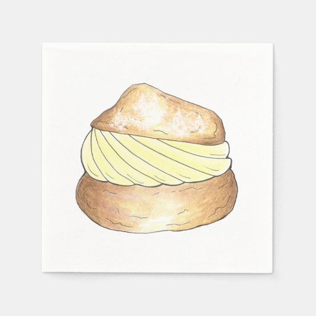 Serviette En Papier Vanilla Cream Puff Pâtisserie française Dessert de (Devant)