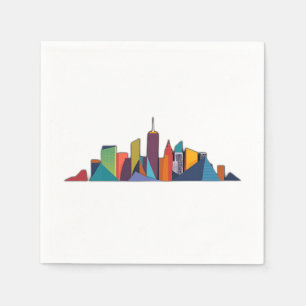 Serviette En Papier Vecteur urbain Abstrait Skyline