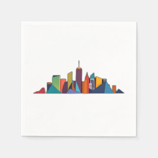 Serviette En Papier Vecteur urbain Abstrait Skyline