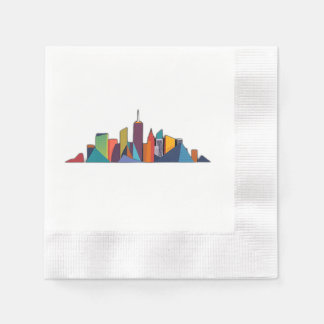 Serviette En Papier Vecteur urbain Abstrait Skyline