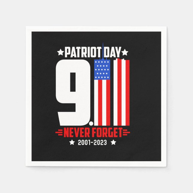 Serviette En Papier Vector patriot day 911 n'oubliez jamais le design  (Devant)