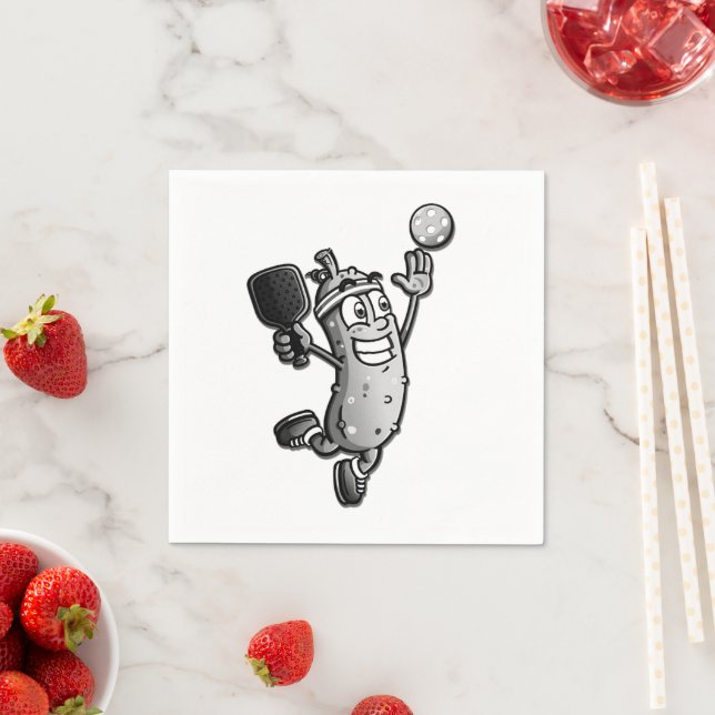 Serviette En Papier Vedette de Pickleball (En situation)