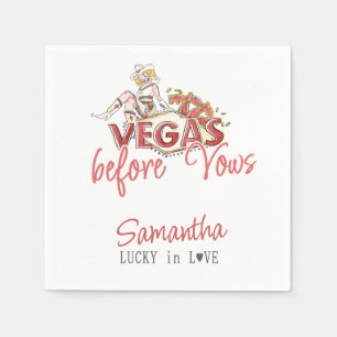Serviette En Papier Vegas Before Vows Casino Chanceuse Moderne Enterre