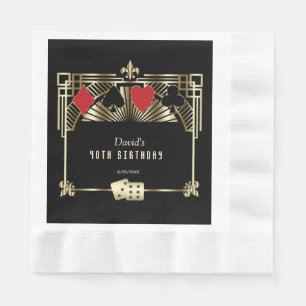 Serviette En Papier Vegas Casino Royale Grand 40e anniversaire