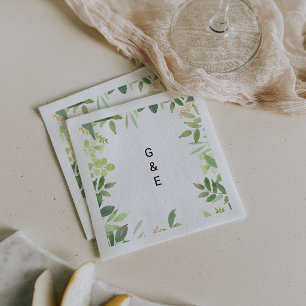 Serviette En Papier Végétation Destination Été Mariage Napkin