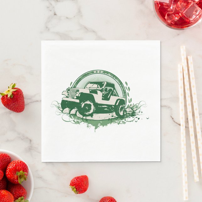 Serviette En Papier Véhicule tout-terrain 4x4 vert (Créateur téléchargé)