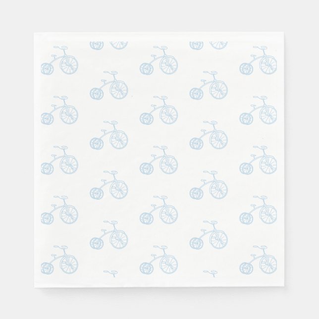 Serviette En Papier Vélo bleu (Devant)