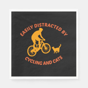 Serviette En Papier vélo et chat