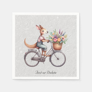 Serviette En Papier Vélo floral Kangaroo serviettes
